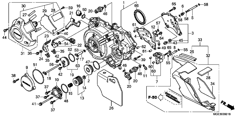 RIGHT CRANKCASE COVER (VFR1200FD)