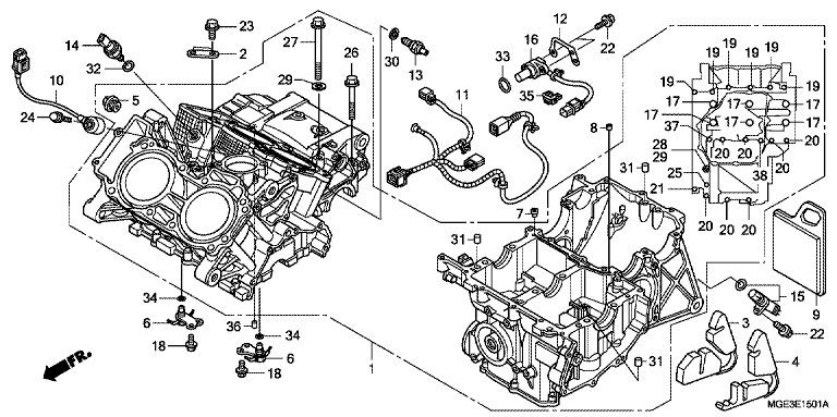 CRANKCASE (VFR1200FD)