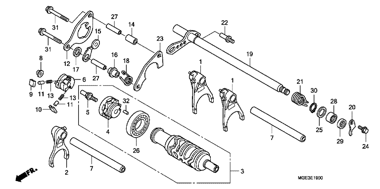 GEARSHIFT DRUM (VFR1200F)