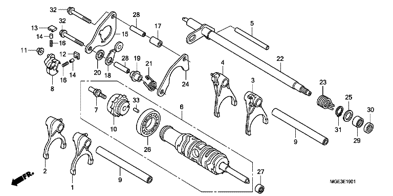 GEARSHIFT DRUM (VFR1200FD)