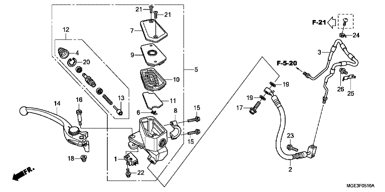 FR. BRAKE MASTER CYLINDER