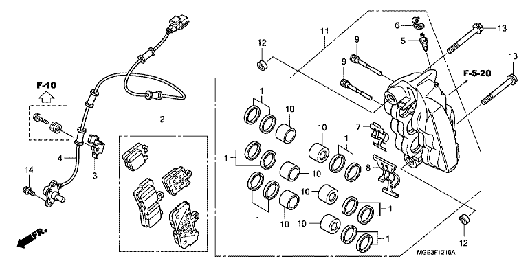 R. FRONT BRAKE CALIPER
