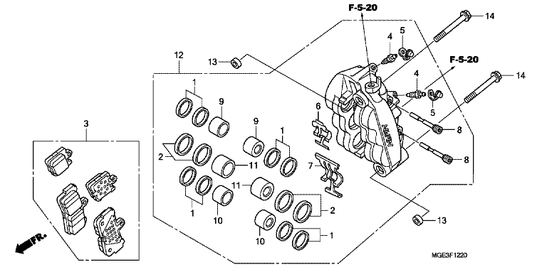 L. FRONT BRAKE CALIPER
