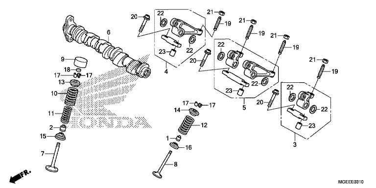 CAMSHAFT/VALVE (REAR)