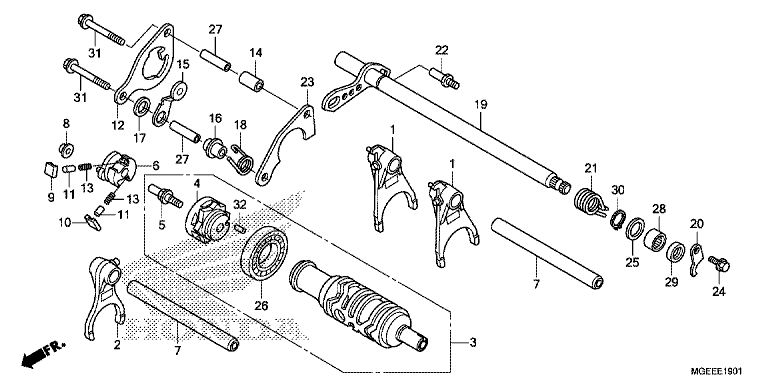 GEARSHIFT DRUM (VFR1200F)