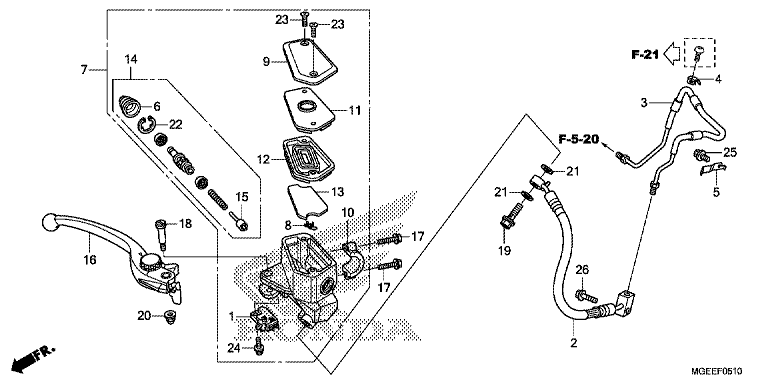 FR. BRAKE MASTER CYLINDER