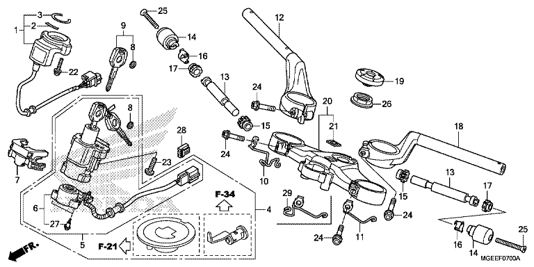 HANDLE BAR/TOP BRIDGE