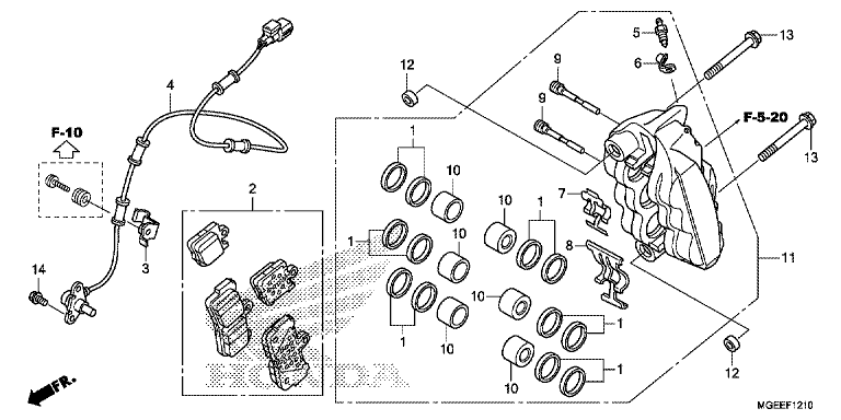 R. FRONT BRAKE CALIPER