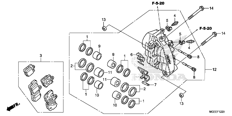 L. FRONT BRAKE CALIPER