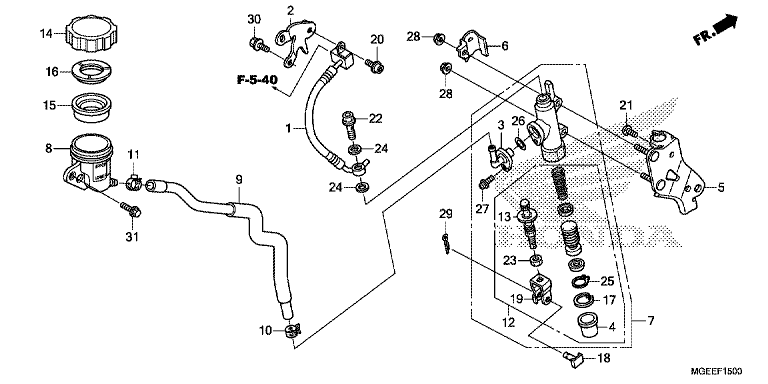 RR. BRAKE MASTER CYLINDER