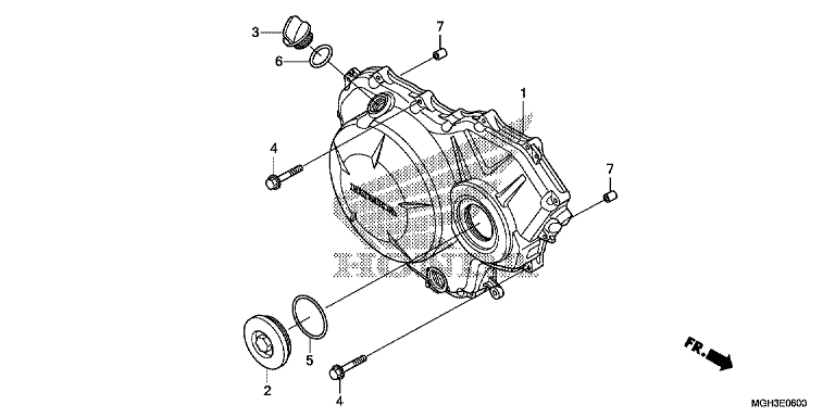 RIGHT CRANKCASE COVER (VFR1200X)