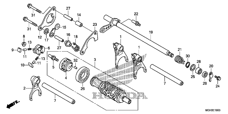 GEARSHIFT DRUM (VFR1200X)