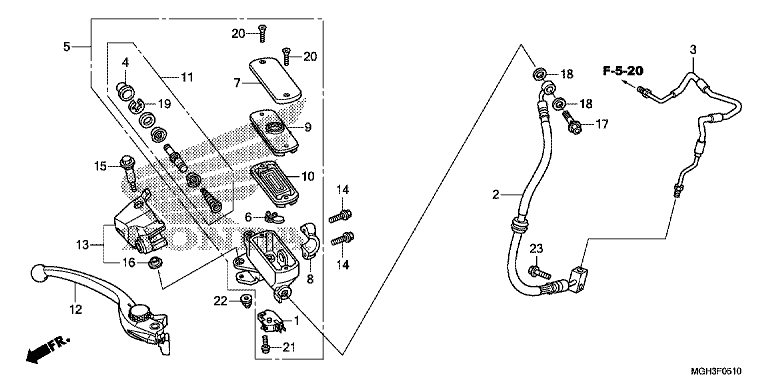 FR. BRAKE MASTER CYLINDER