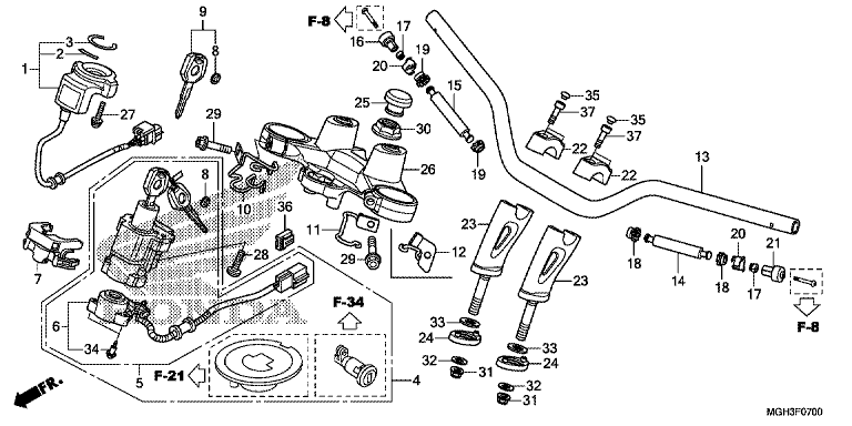 HANDLE BAR/TOP BRIDGE