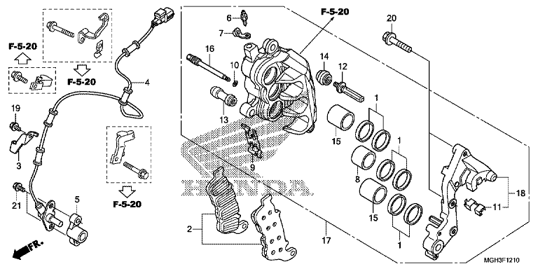 R. FRONT BRAKE CALIPER