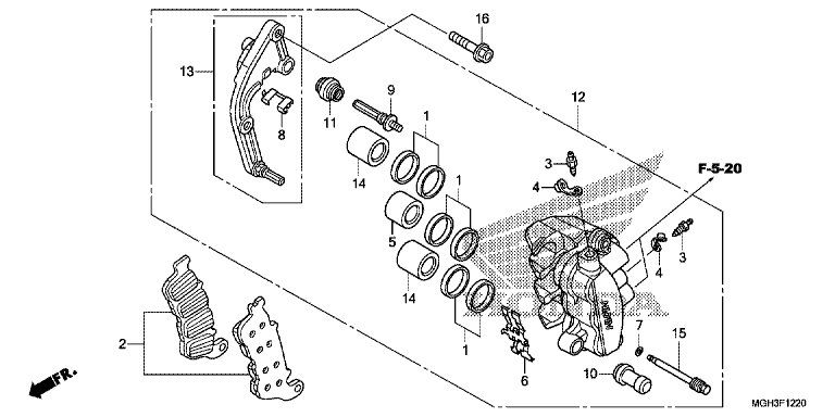 L. FRONT BRAKE CALIPER