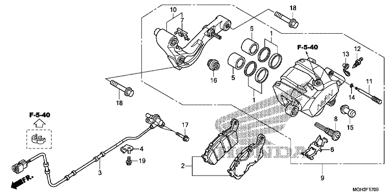REAR BRAKE CALIPER