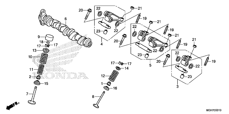 CAMSHAFT/VALVE (REAR)