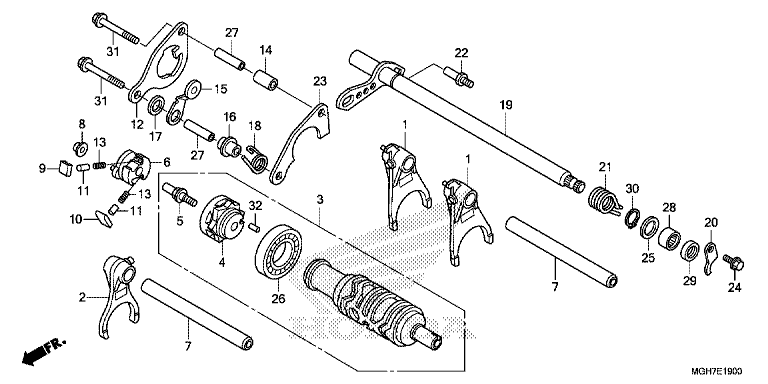 GEARSHIFT DRUM (VFR1200X/XA/XL)