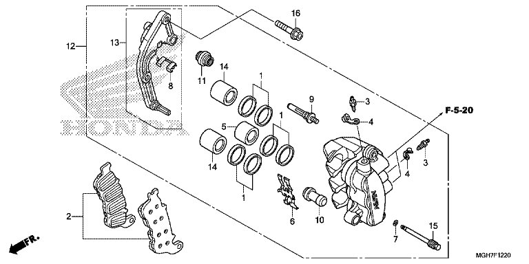 L. FRONT BRAKE CALIPER