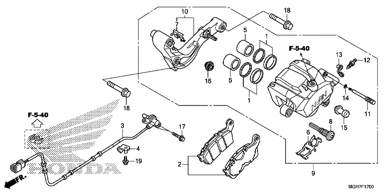 REAR BRAKE CALIPER