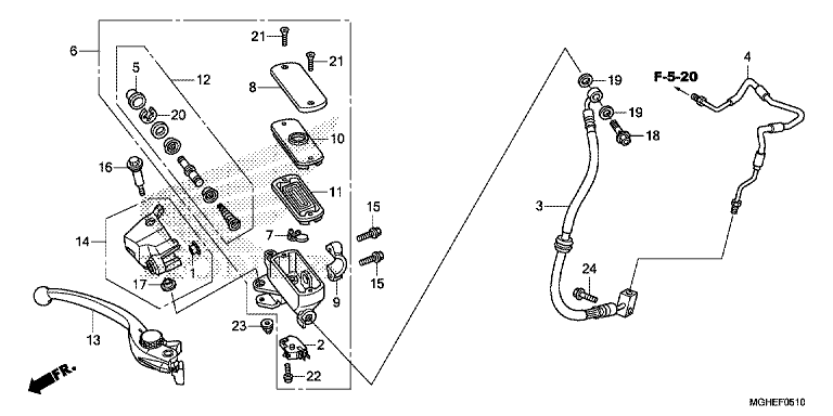 FR. BRAKE MASTER CYLINDER