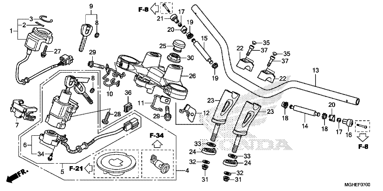 HANDLE BAR/TOP BRIDGE