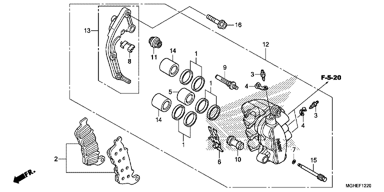 L. FRONT BRAKE CALIPER