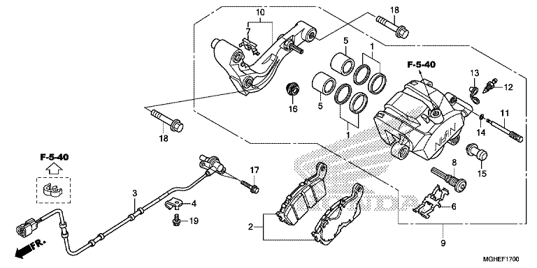 REAR BRAKE CALIPER