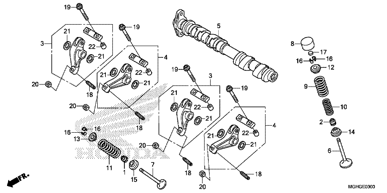 CAMSHAFT/VALVE (FRONT)