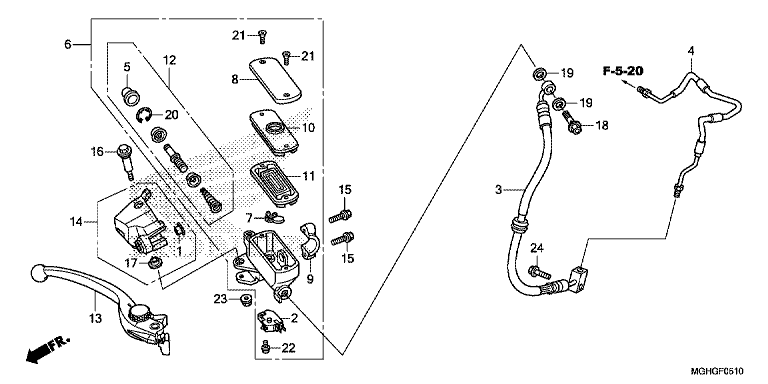 FR. BRAKE MASTER CYLINDER