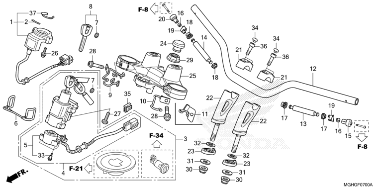 HANDLE BAR/TOP BRIDGE