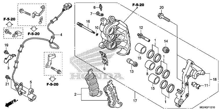 R. FRONT BRAKE CALIPER