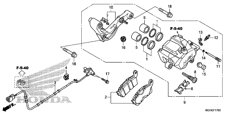 REAR BRAKE CALIPER