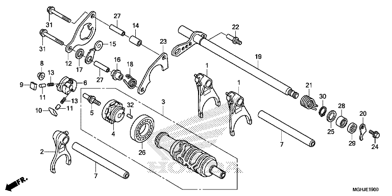 GEARSHIFT DRUM (VFR1200X/XA/XL)