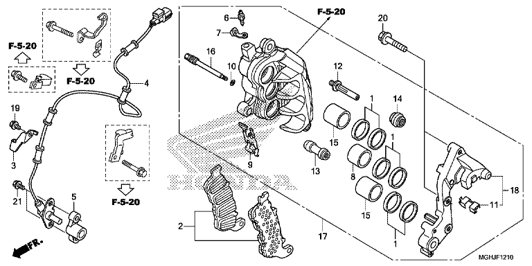 R. FRONT BRAKE CALIPER