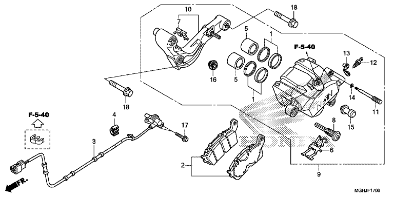 REAR BRAKE CALIPER
