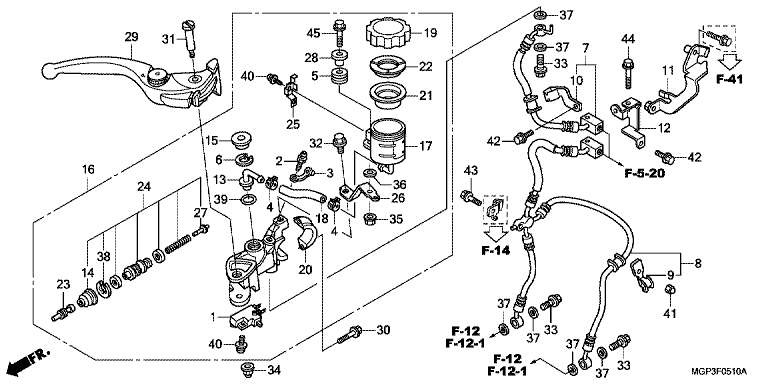 FRONT BRAKE MASTER CYLINDER (CBR1000RA/SA)