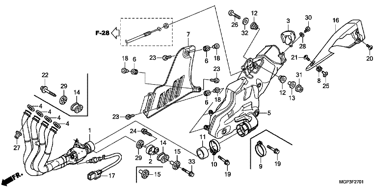 EXHAUST MUFFLER (CBR1000RRE/RAE/CBR1000S/SA)