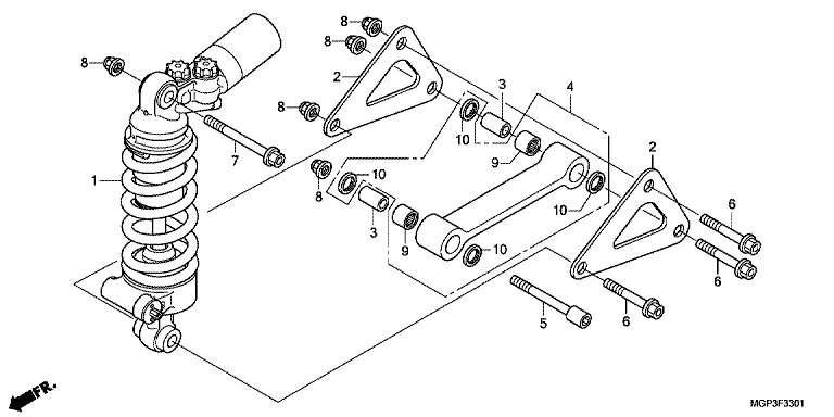 REAR SUSPENSION (CBR1000S/SA)