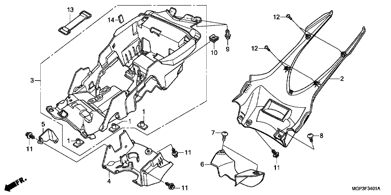 REAR FENDER (CBR1000RA/SA)