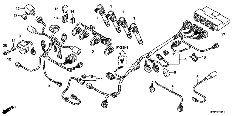 SUB HARNESS (CBR1000RA/SA)