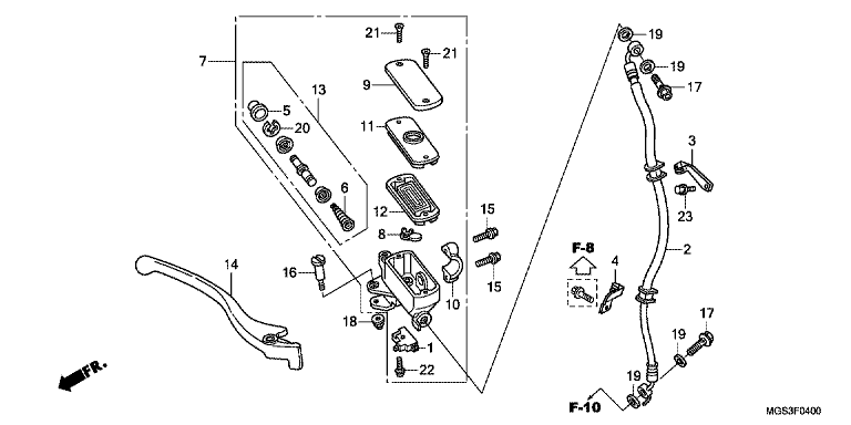 FR. BRAKE MASTER CYLINDER (NC700X)