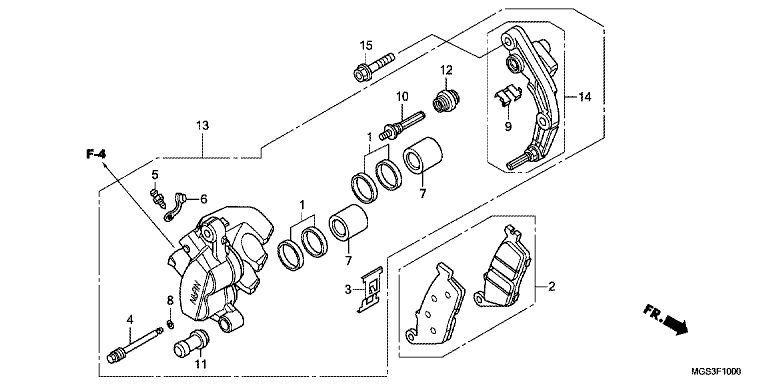 FRONT BRAKE CALIPER (NC700X)