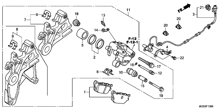 REAR BRAKE CALIPER