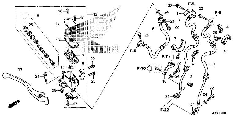 FR. BRAKE MASTER CYLINDER