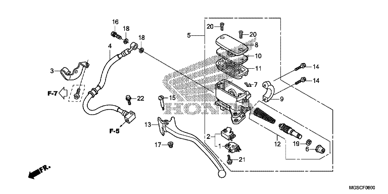 RR. BRAKE MASTER CYLINDER