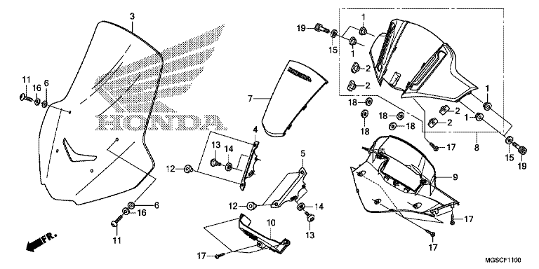 GAUGE VISOR/WINDSCREEN