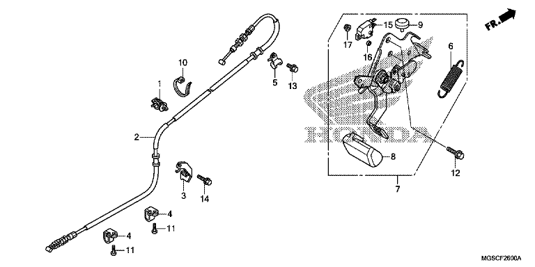 PARKING BRAKE LEVER