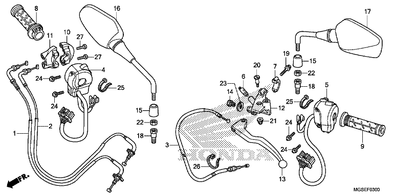 HANDLE LEVER/SWITCH/CABLE (NC700S/SA)